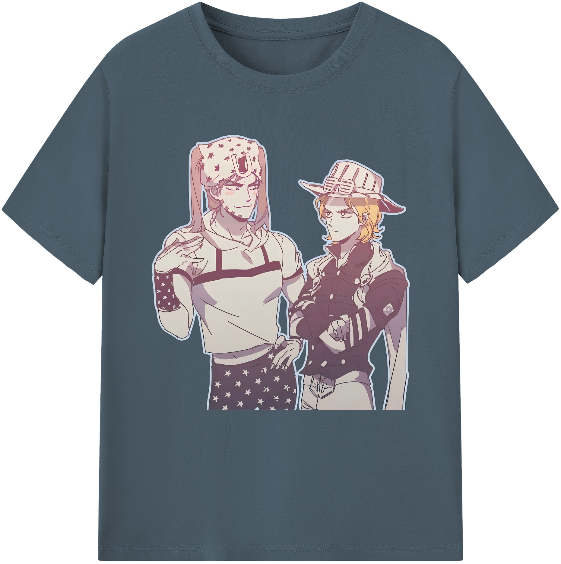 （画像用） ジョジョの奇妙な冒険 JoJo's Bizarre Adventure 綿100％半袖Tシャツ（フロントプリント）